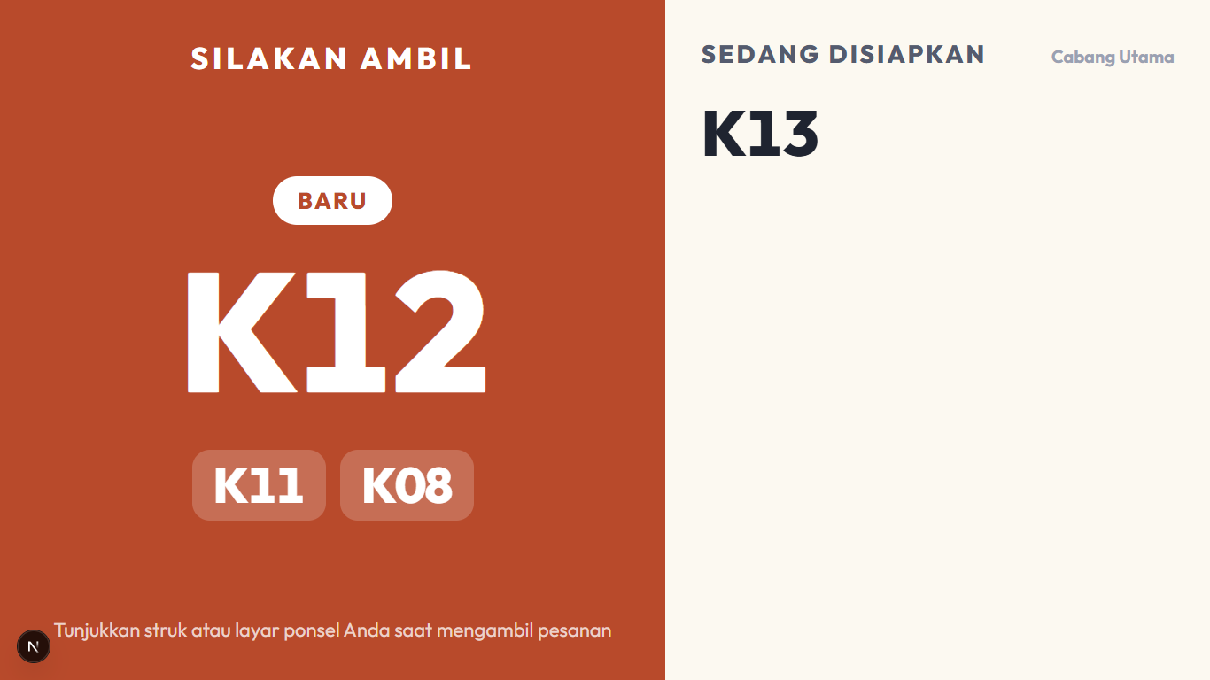 Layar antrean